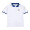 White Leather Crest Polo