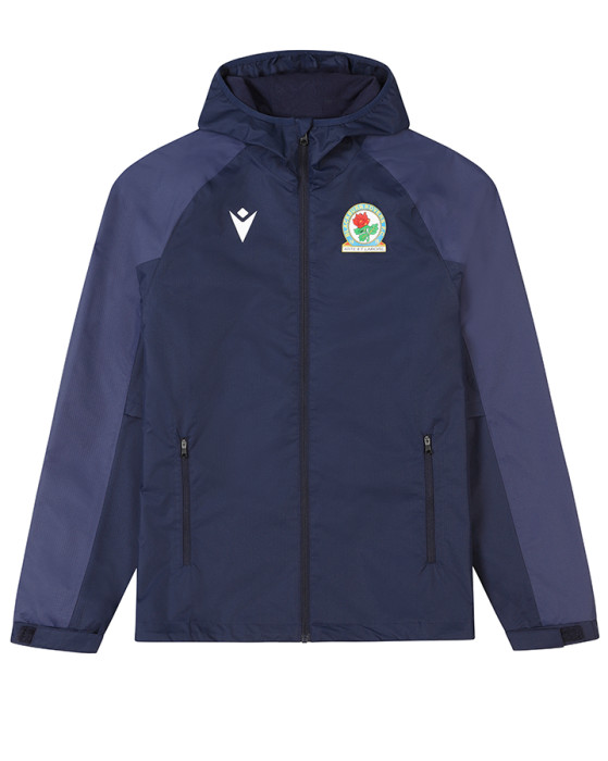 Blackburn Rovers Macron Training Rain Jkt - Adult